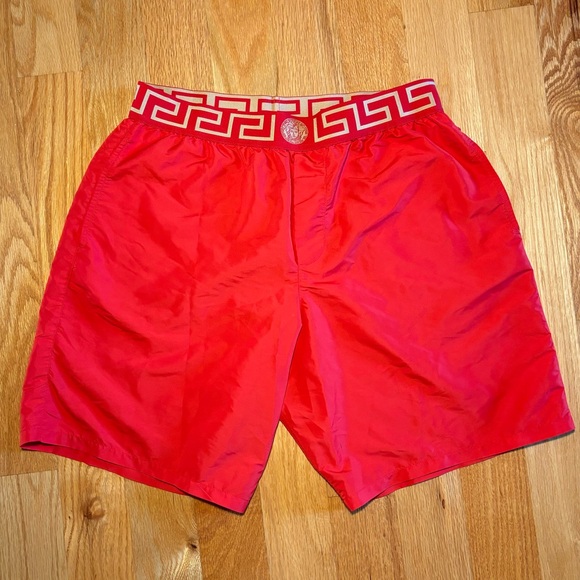 Versace Other - Versace Medusa Band Red Gold Swim Shorts 🔥